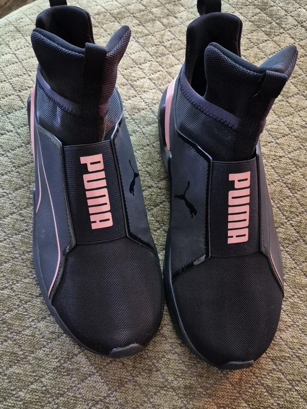 PUMA Fierce 2 Black and Pink Slip-On Sneakers Runners Shoes Women Woman